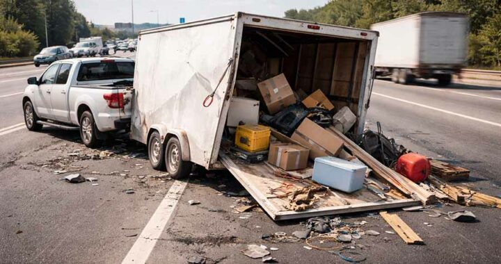 Accidente con un vehículo con remolque